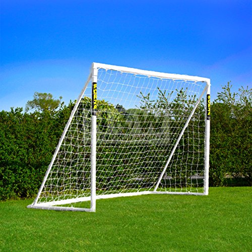 FORZA Fußballtor mit einem Klicksystem – das Fußball-Tor kann das ganze Jahr über bei jedem Wetter draußen Lassen Stehen | Fussballtore für Garten | Fussballtor Kinder (2,4m x 1,2m) von FORZA