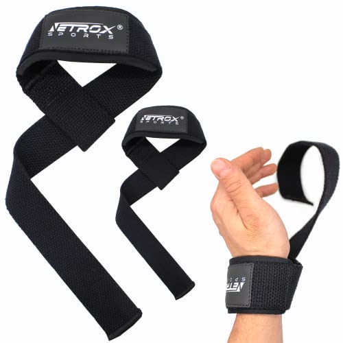 NetroxSports® - gepolsterte Zughilfen | Professionelle Zug Hilfen für schwere Gewichte | Für Bodybuilding, Gewichteheben, Kraftsport, Krafttraining & Fitness | Herren & Damen | Lifting Pulling Straps von Netrox