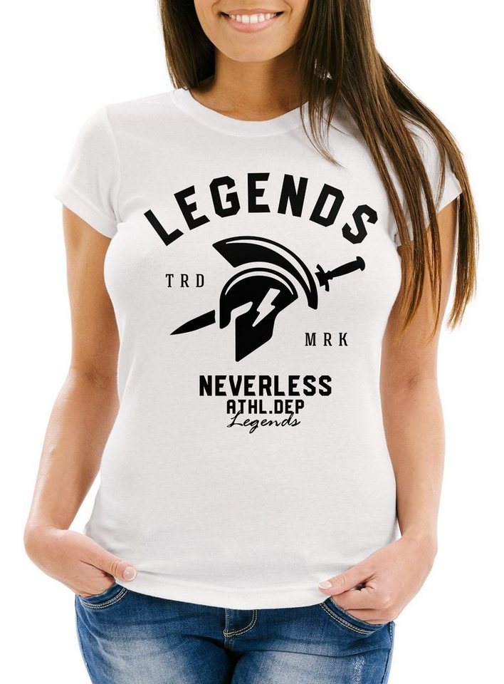 Neverless Print-Shirt Herren T-Shirt Legends Sparta Gladiator Gym Athletics Sport Fitness Neverless® mit Print von Neverless