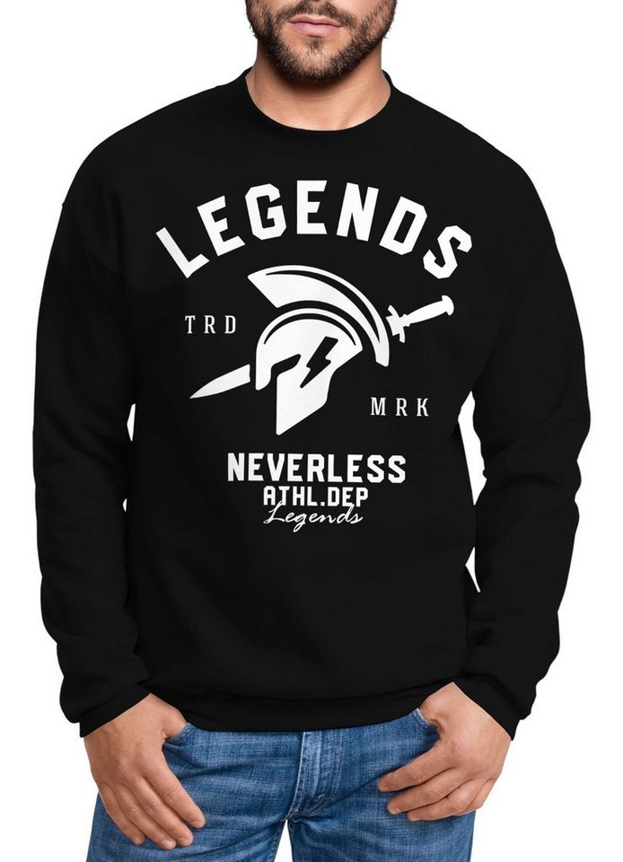 Neverless Sweatshirt »Cooles Herren T-Shirt Legends Sparta Gladiator Gym Athletics Sport Fitness Neverless®« von Neverless
