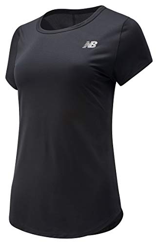 New Balance Accelerate NB Dry Kurzarm-Shirt für Damen, Damen, kurzärmelig, Accelerate Shortsleeve V2, Schwarz 19, X-Small von New Balance
