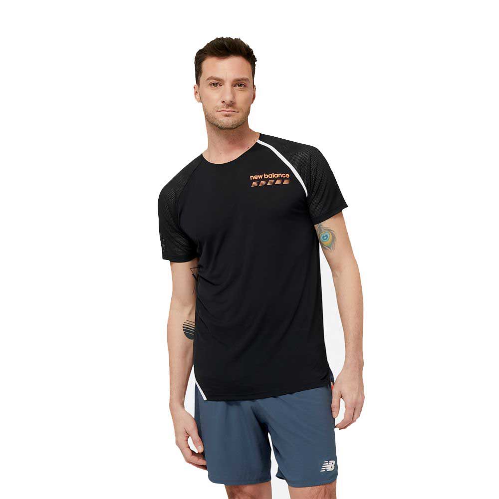 New Balance Accelerate Pacer Short Sleeve T-shirt Schwarz XL Mann von New Balance