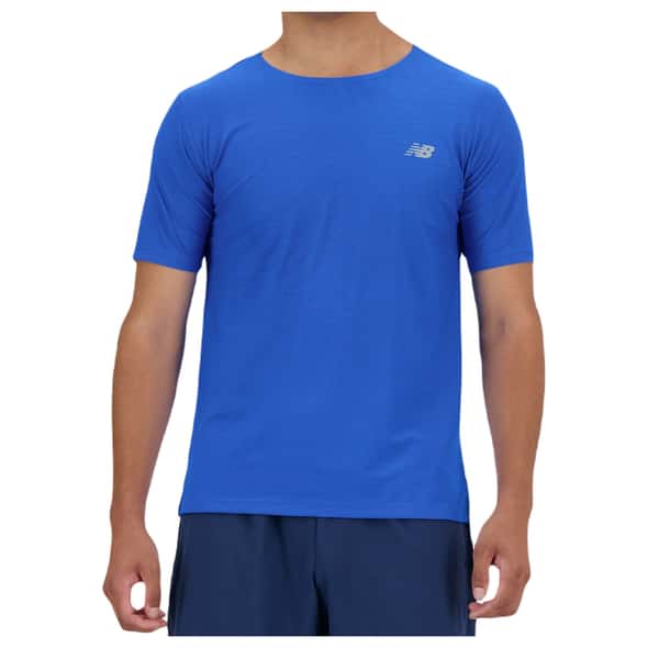 New Balance Athletics Jacquard T-Shirt Herren (Blau XXL ) Laufshirts von New Balance