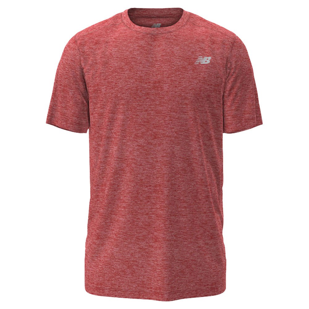 New Balance Core Heathered Short Sleeve T-shirt Rot S Mann von New Balance