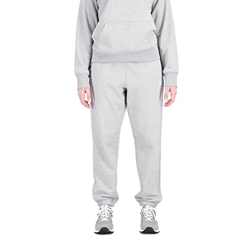 New Balance Damen Nb Essentials Stacked Logo Sweathose Gr. XS Athletic Grey Sweatpant Damen Sport Freizeit Hose von New Balance