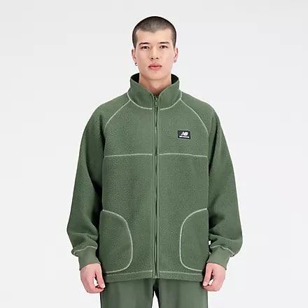 New Balance Fleece Jacke Polar Full Zip - Grün von New Balance