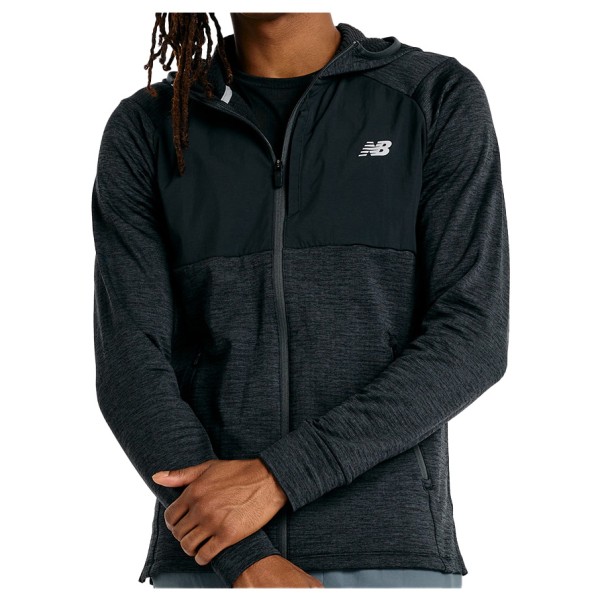 New Balance - Heat Grid Hooded Full Zip - Zip-Hoodie Gr M schwarz von New Balance