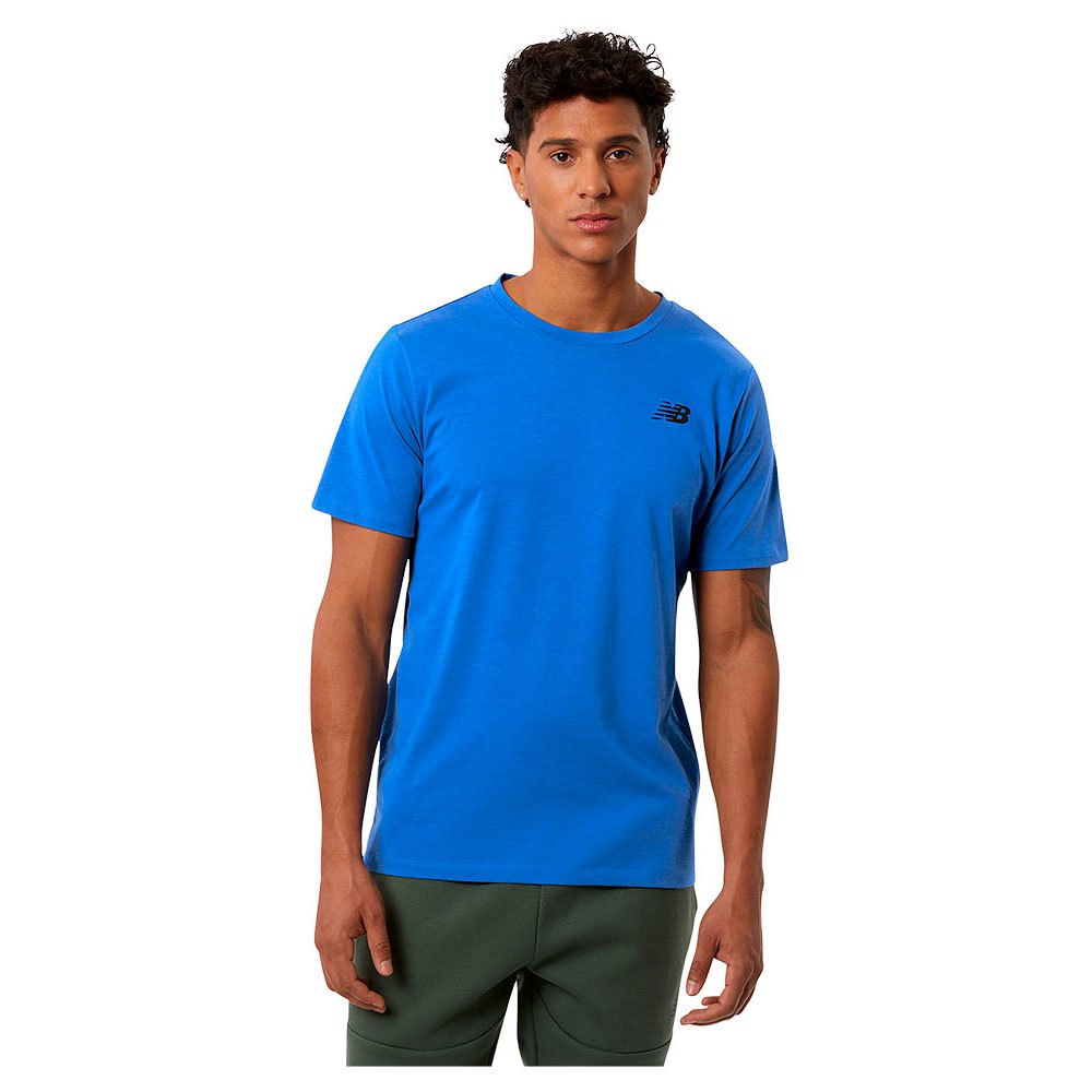 New Balance Heathertech Short Sleeve T-shirt Blau S Mann von New Balance