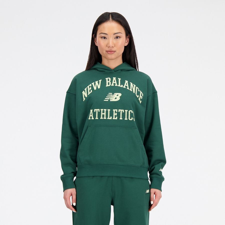 New Balance Hoodie Athletics Varsity Fleece - Grün/Weiß Damen von New Balance