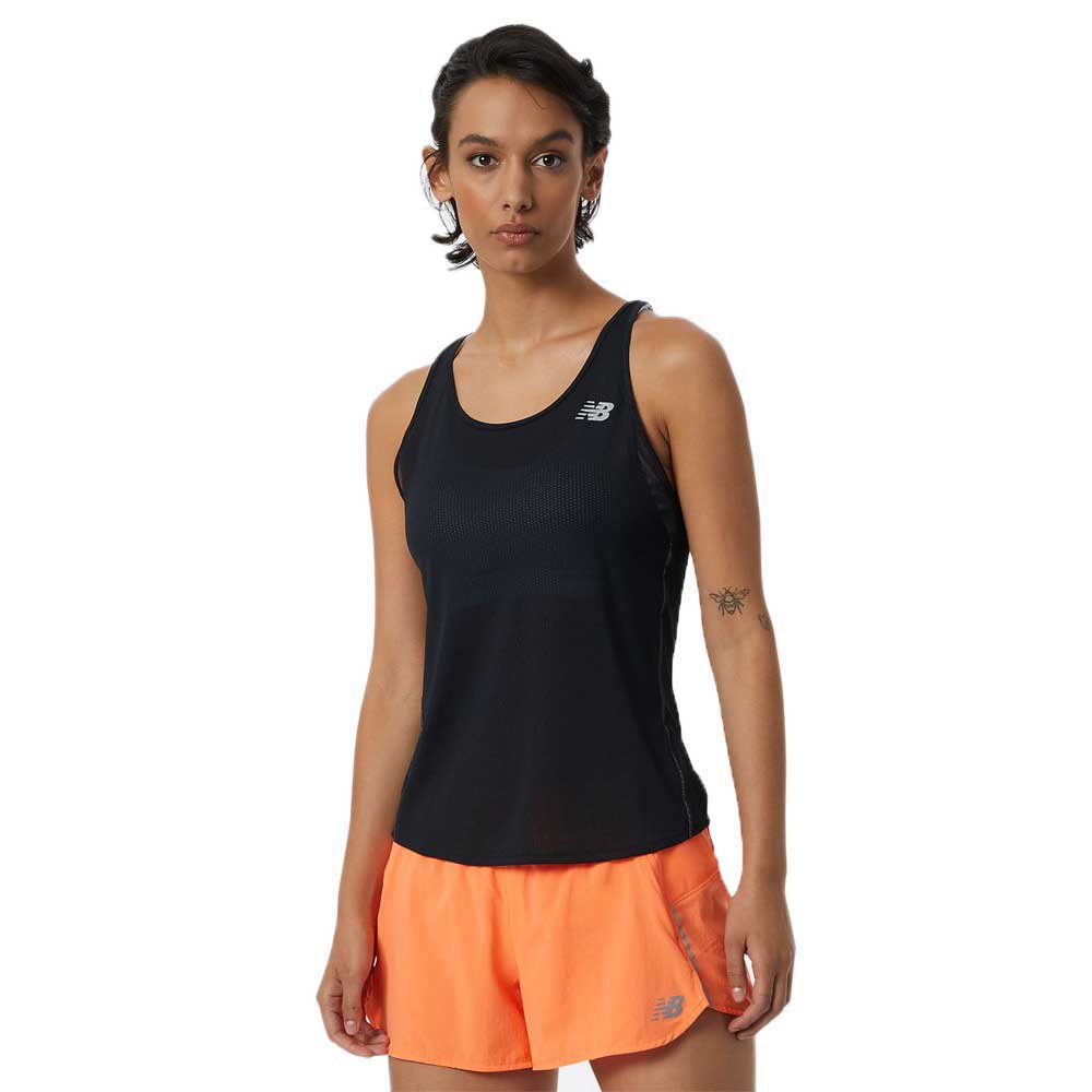 New Balance Impact Run Sleeveless T-shirt Schwarz XS Frau von New Balance