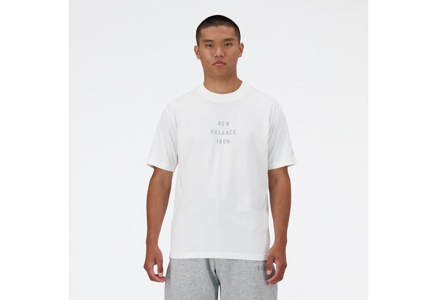 New Balance Kurzarmshirt Mens Lifestyle T-Shirt WHITE WT von New Balance