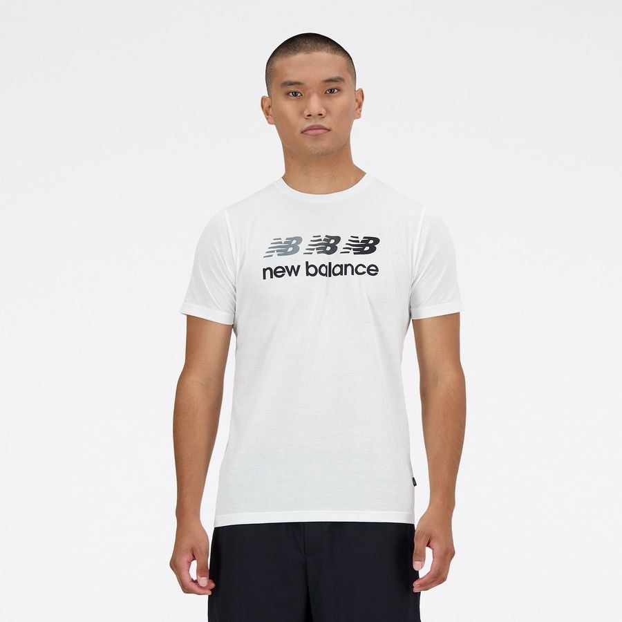 New Balance Lauf T-Shirt Heathertech - Weiß von New Balance
