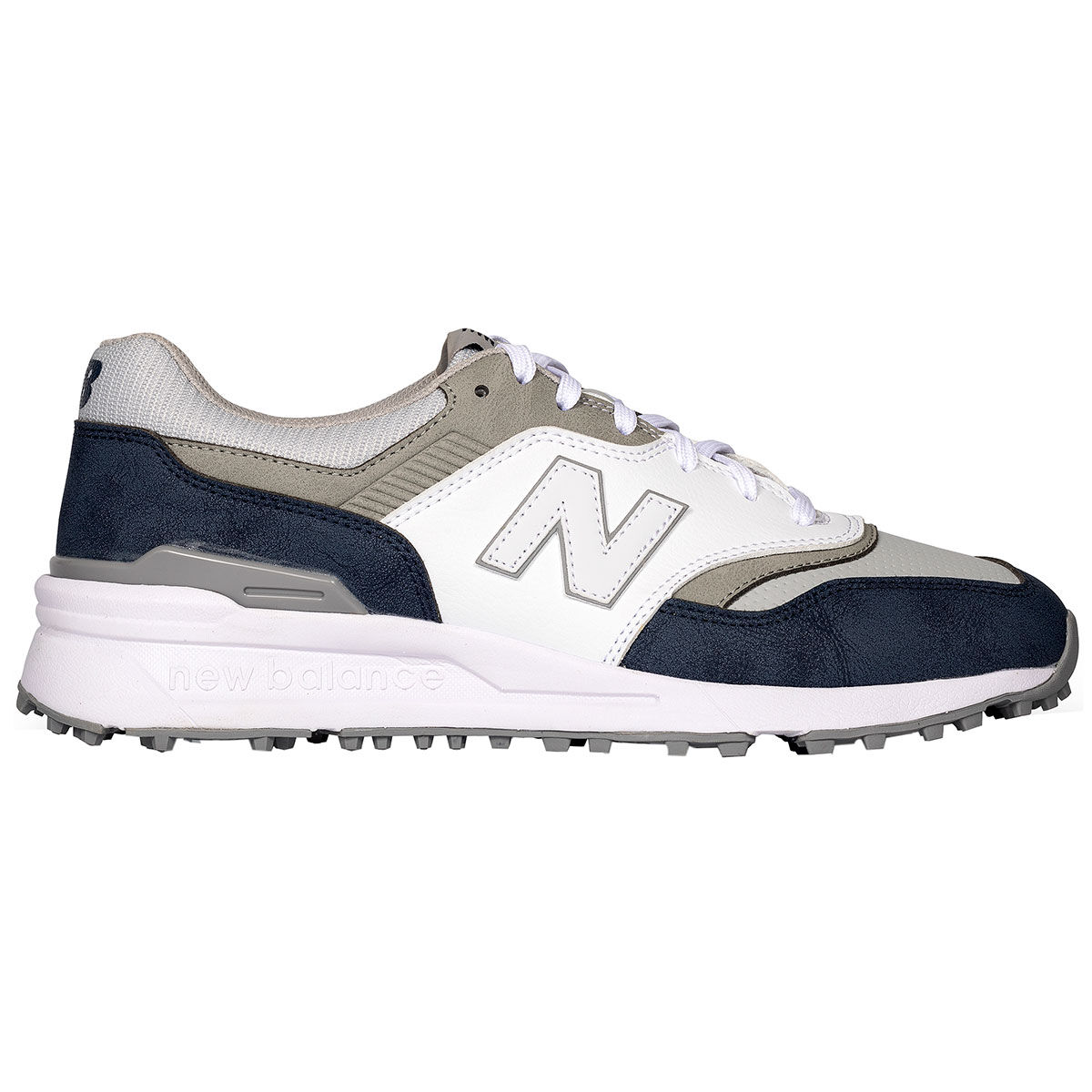 New Balance Men's 997 Waterproof Spikeless Golf Shoes, Mens, White/navy, 7 | American Golf von New Balance