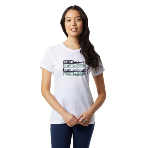 New Balance Sport Script Graphic T-Shirt, Damen von New Balance
