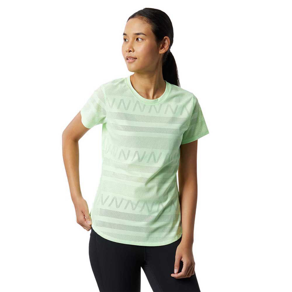 New Balance Q Speed Jacquard Short Sleeve T-shirt Grün S Frau von New Balance
