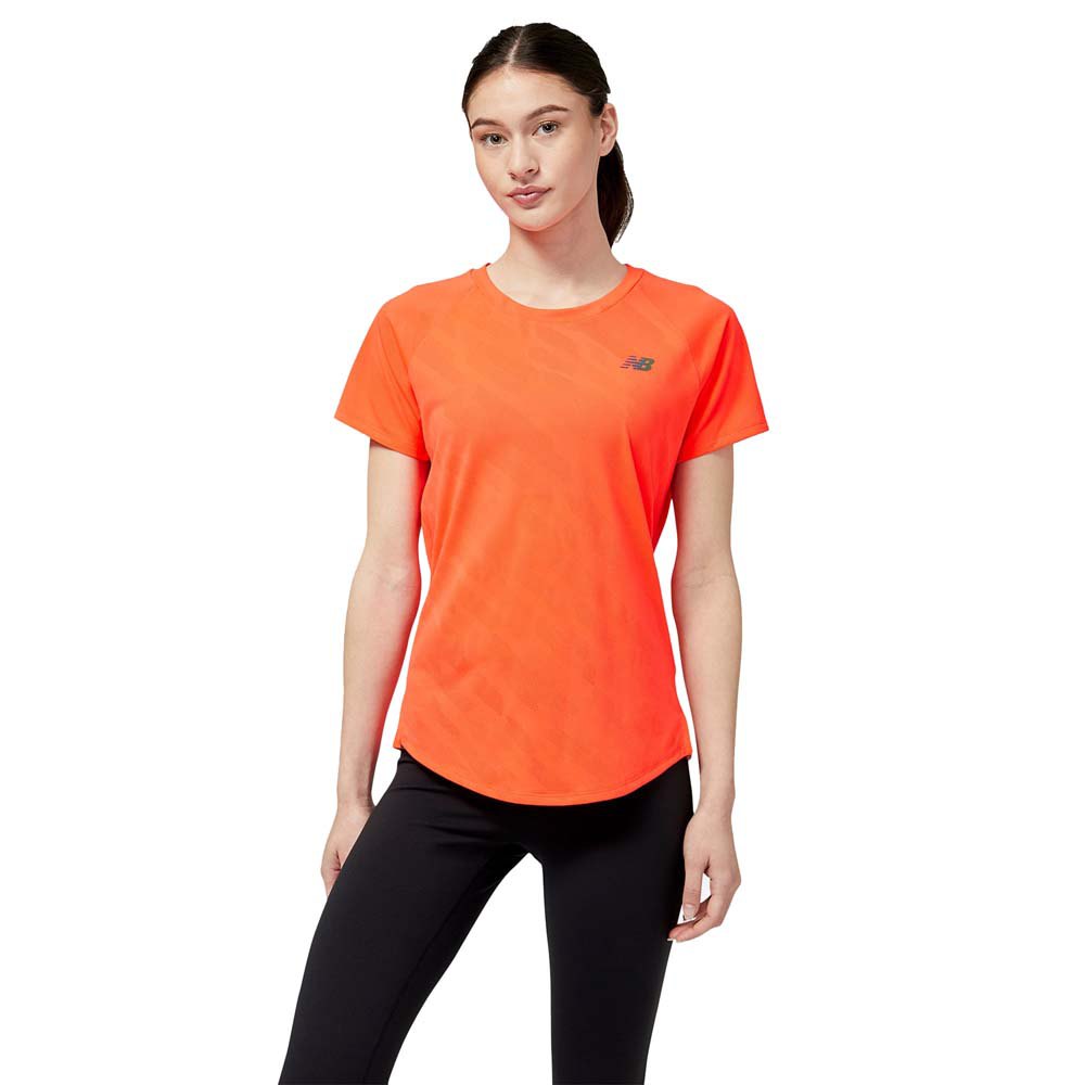 New Balance Q Speed Jacquard Short Sleeve T-shirt Orange M Frau von New Balance