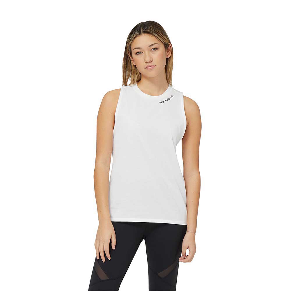 New Balance Relentless Heathertech Sleeveless T-shirt Weiß XS Frau von New Balance