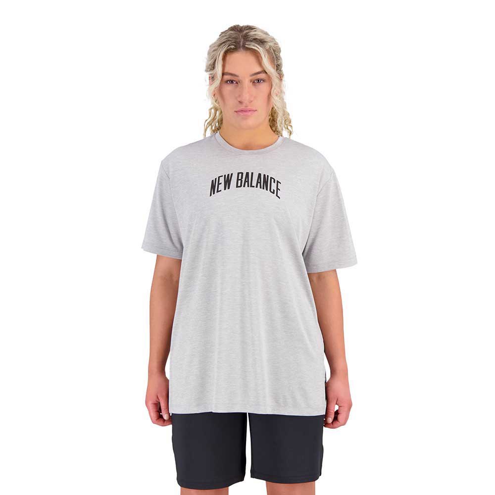 New Balance Relentless Oversized Short Sleeve T-shirt Grau L Frau von New Balance