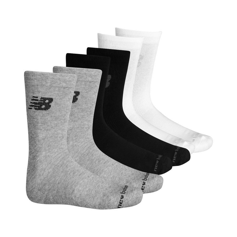 New Balance Socken Cushioned Crew 3er-Pack - Weiß/Grau/Schwarz von New Balance