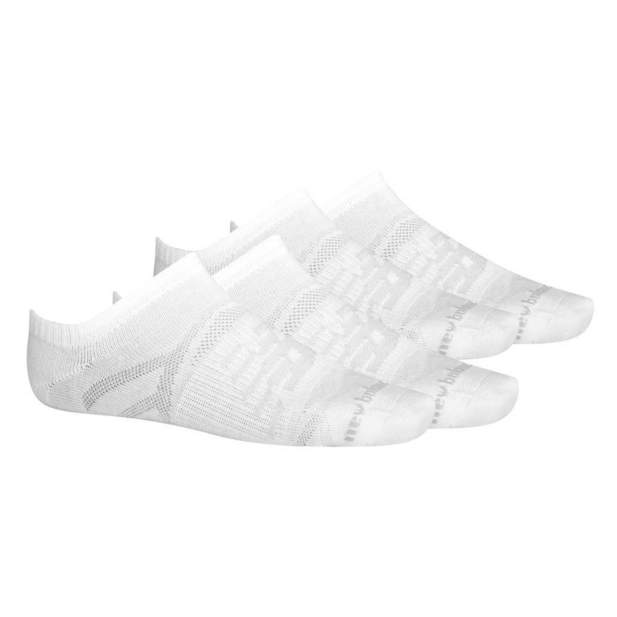 New Balance Socken Flat Knit No-Show 3er-Pack - Weiß von New Balance