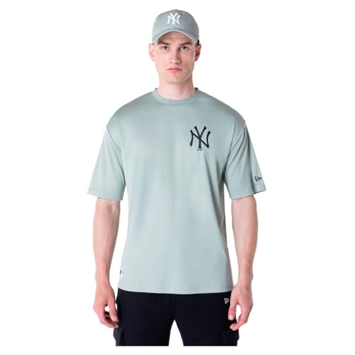 NEW YORK YANKEES Unisex Short Slee_New T-Shirt, Green Pstl, XL EU von New Era
