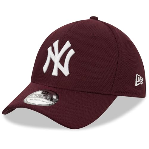 New Era - MLB New York Yankees Diamond Era 39Thirty Stretch Cap Farbe Weinrot, Größe S-M von New Era