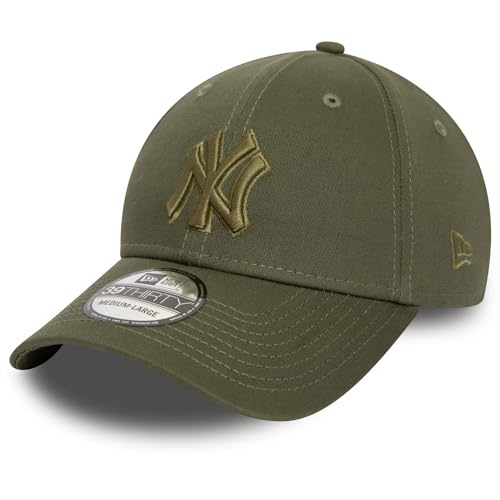 New Era 39Thirty Stretch Cap - Outline NY Yankees Oliv - M/L von New Era