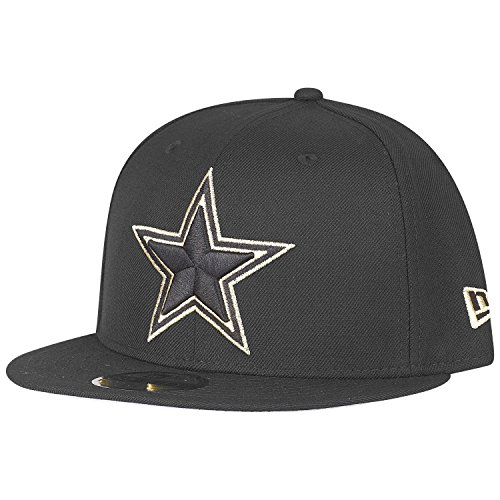 New Era 59Fifty Cap - Dallas Cowboys schwarz/Gold - 7 3/8 von New Era