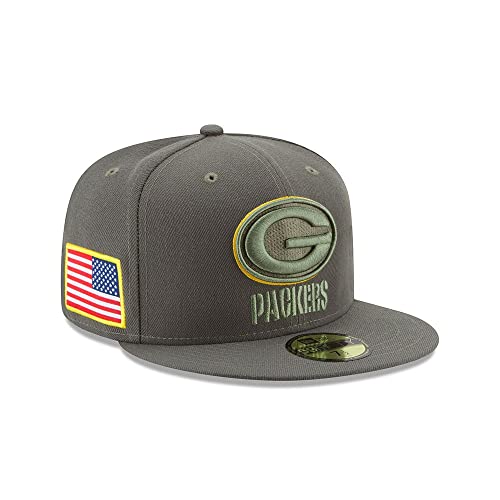 New Era 59Fifty Cap - Salute to Service Green Bay Packers Oliv, Gr. 7 - (55,8cm) von New Era