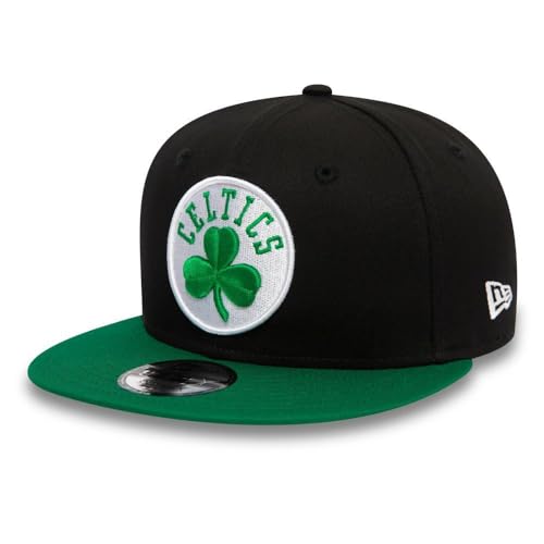 New Era Boston Celtics NBA Essential Schwarz Grün Verstellbare 9Fifty Snapback Cap - S-M (6 3/8-7 1/4) von New Era