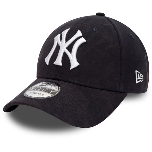 New Era 9Forty Strapback Cap - Washed New York Yankees Navy von New Era