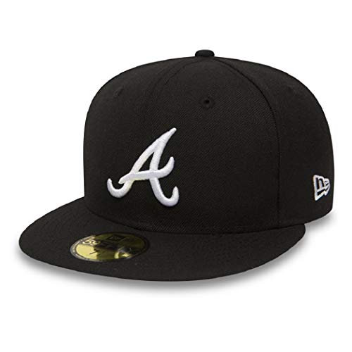 New Era Atlanta Braves MLB Black Base Black White 59Fifty Basecap - 7 1/4-58cm (L) von New Era