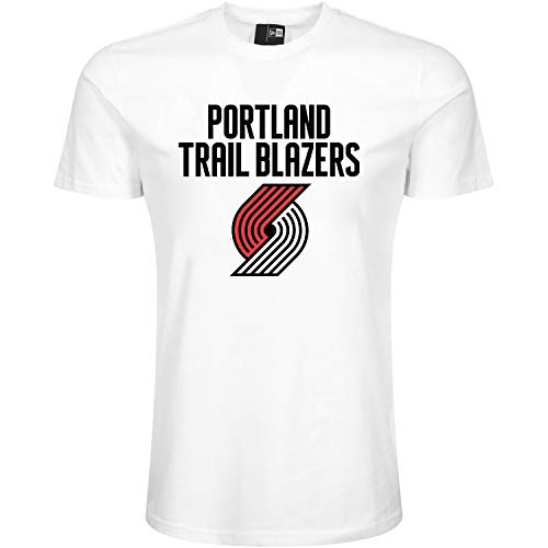 New Era Basic Shirt - NBA Portland Trail Blazers weiß - M von New Era