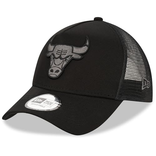 New Era Chicago Bulls NBA BOB Team Logo Schwarz Verstellbare A-Frame Trucker Cap - One-Size von New Era