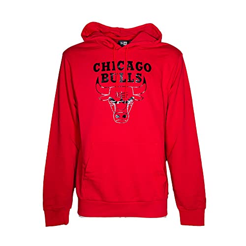 New Era Chicago Bulls Foil Print NBA Hoodie Rot von New Era