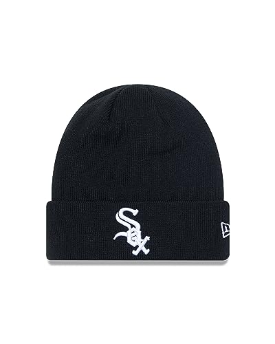 New Era Chicago White Sox MLB League Essential Black White Cuff Knit Beanie - One-Size von New Era