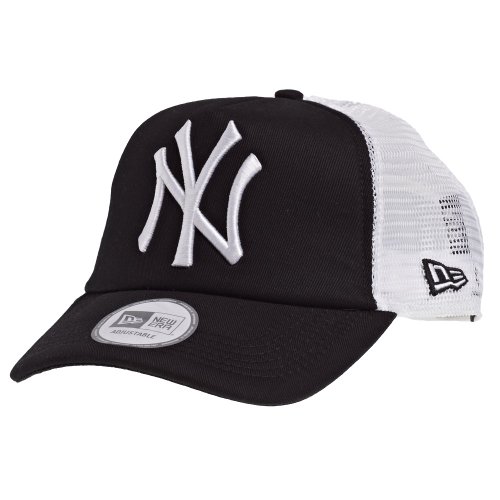 New Era Erwachsene Baseball Cap Mütze MLB Clean Trucker NY Yankees, Black/White, One Size, 10346934 von New Era