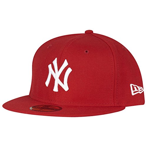 New Era Erwachsene Baseball Cap MŸtze MLB Basic NY Yankees 59 Fifty Fitted Scarlet/White, 7 1/8 von New Era