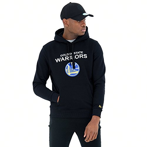 New Era - NBA Golden State Warriors Team Logo Hoodie - Schwarz Größe XXL, Farbe Schwarz von New Era