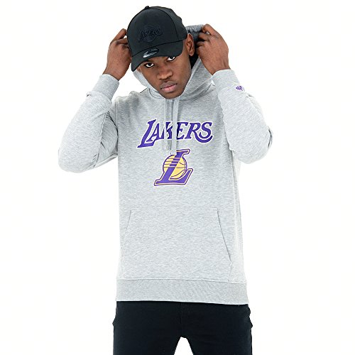 New Era - NBA Los Angeles Lakers Team Logo Hoodie - Grau Größe 4XL, Farbe Grau von New Era