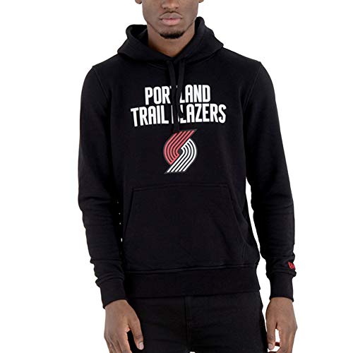 New Era - NBA Portland Trail Blazers Team Logo Hoodie - Schwarz Größe M, Farbe Schwarz von New Era