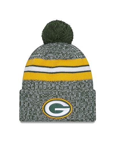 New Era Green Bay Packers NFL 2023 Sideline Sport Knit OTC Green Yellow Beanie - One-Size von New Era