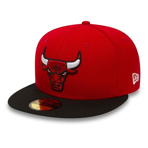 New Era Herren 59fifty Chicago Bulls Herren Kappe, Rot, 55 EU von New Era
