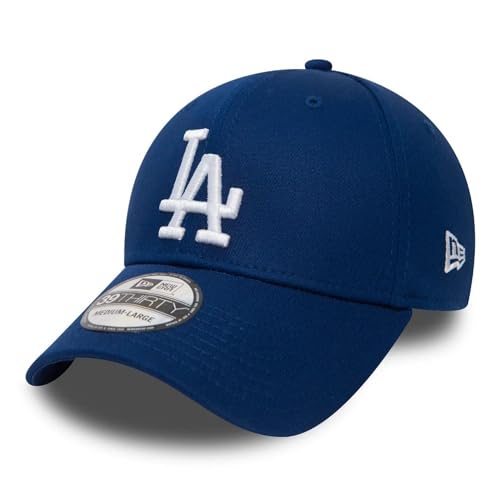 New Era - MLB Los Angeles Dodgers League Essential 39Thirty Stretch Cap Farbe Blau, Größe S-M von New Era