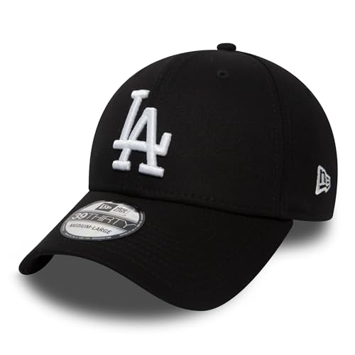 New Era Los Angeles Dodgers MLB League Essential Black 39Thirty Stretch Cap - S-M (6 3/8-7 1/4) von New Era