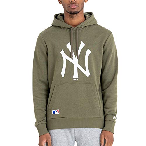 New Era Fleece Hoody - MLB New York Yankees Oliv - M von New Era