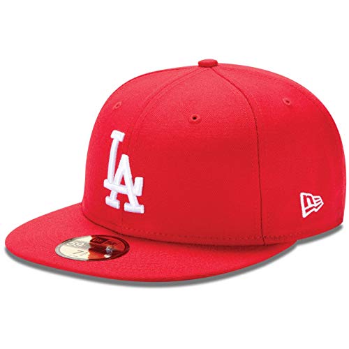 New Era Los Angeles Dodgers MLB Basic Red 59Fifty Basecap - 7 3/4-62cm (XXL) von New Era