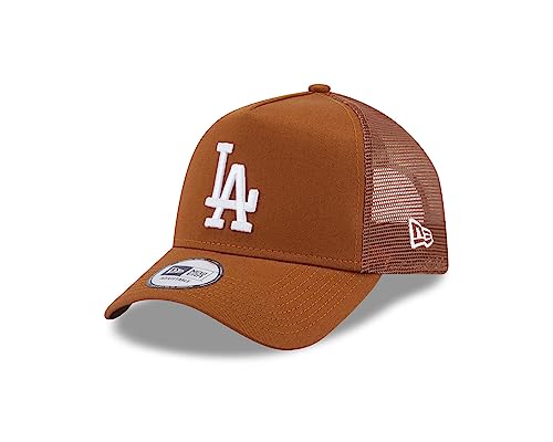 New Era Los Angeles Dodgers MLB League Essential Brown A-Frame Adjustable Trucker Cap - One-Size von New Era
