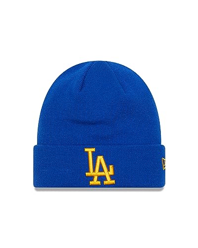 New Era Los Angeles Dodgers MLB League Essential Royal Yellow Cuff Knit Beanie - One-Size von New Era