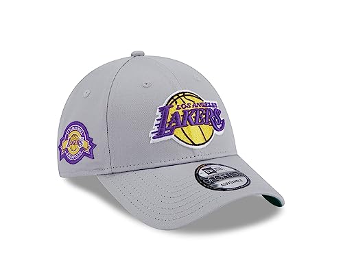 New Era Los Angeles Lakers NBA Team Side Patch Grey 9Forty Adjustable Cap - One-Size von New Era